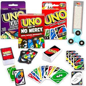 마텔 UNO 확장 덱 세트 - 플러스 북마크를 위한 올 와일드 플립 머시 덱이 포함된 3개의 PC 번들 더 보기 | 용 카드 게임 패밀리 게임의
