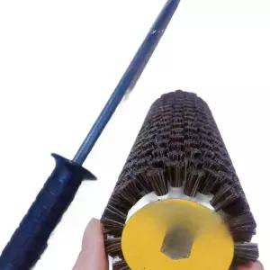 스노우보드 나일론 교체 롤러 전동 브러쉬 스키 손잡이+말브러쉬200mm 왁싱