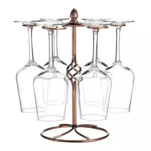 회전식 와인잔 6구 거치대 걸이 보관 랙 수납 렉 홀더 와인렉