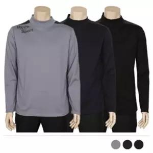 남성 겨울 골지 반폴라 폴라티 면스판 면 목폴라 티