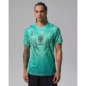 [나이키]브라질 2026 스타디움 골키퍼 남성 조던 드라이 핏 축구 반팔 저지 - 라이트 멘타블랙 IQ3335-36