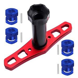 Hobbyfire 17mm 육각 휠 허브 어댑터 및 렌치 RC 도구 세트 1/8 자동차 몬스터 트럭 트랙사스 X-Maxx, E-Revo, E-Maxx, 서밋용