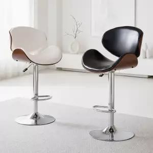 [피피포피]우드 원목 홈바의자 바체어 아일랜드식탁의자 높이조절 회전