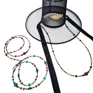 두두리니 원석 비즈 고급 갓끈 선비 갓 한복 갓줄 악세사리 남아 어린이 키즈 남자 어른 성인