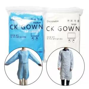 일회용CK비닐가운 일회용 비닐가운 AP가운 국산 SG CK 수성위재 병원 방역복 요리용 청소용 김장앞치마