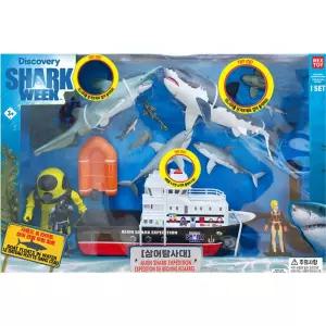 아동장난감 상어탐사대 물놀이 상어피규어 보트 목욕장비 미니요트 돌선물