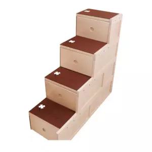 기숙사 이층침대 수납장 계단형 안전바 서랍 사다리 낮은 원목 튼튼한 침실용 베드