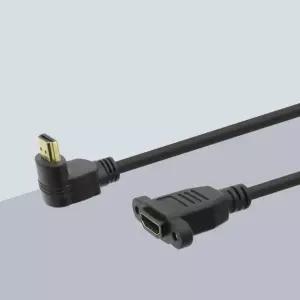 HDMI 연장 젠더 상향꺾임 포트형 4K2K 60Hz 15cm