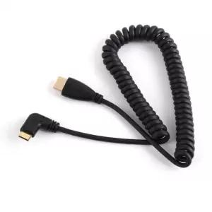 HDMI 스프링 케이블 -미니HDMI 우측꺽임