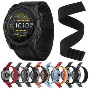 Garmin Tactix 8 7/tinct 3/Fenix E 7 7X Pro/Enduro 3 퀵 핏 팔찌 후크 루프 나일론 스포츠 밴드용 시계
