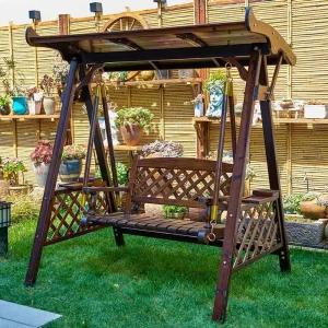 흔들 그네 원목 정원 클래식 체인 마당 의자 테라스 그물 목재 그네 스윙