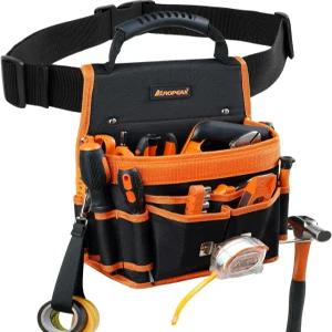 22포켓 전기공 공구 파우치 해머 루프 테이프 클립 포함 탈부착 조절식 싱글 사이드 툴백 목수 건설 현장용