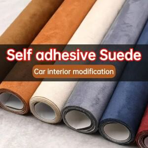 자동차 실내 장식 수리 패치 자체 접착 스웨이드 패브릭 가죽 탄성 도어 패널 AB-기둥 혁신 Leathercraft