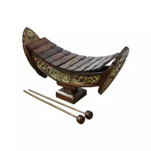 가부르 태국 전통 노트 음표 티크우드 악기 22cm 인치 나무