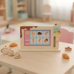 퍼니크 탁상용 키오스크 가게놀이 장난감 원목 나무 메뉴 주문 결제 역할놀이 경제교육 교구