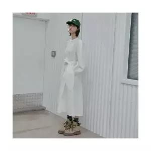 [LAP] 헨리넥 허리매듭 롱 원피스 AS1WO262 944617