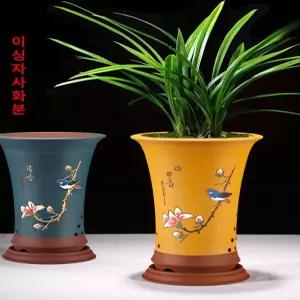 풍란 동양난 도자기화분  난초화분  개업 꽃병 수박화분복지금 샌드 동양란 자사