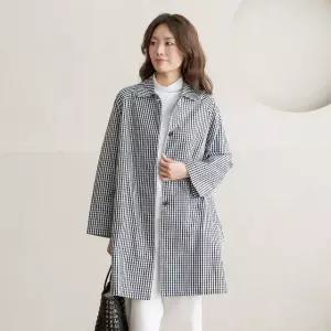 엄마옷 마담4060 [내추럴포엠]고방체크트렌치코트 -QCO2603007-