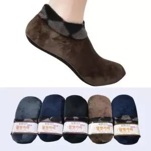[마이모노샵][마이모노샵] 논슬립 안감벨벳 기모 남성 겨울용 덧신 발목양말 5매입 (17255447)