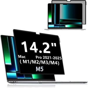 맥북 호환 프로 14인치 M5 M4 M3 M2 탈부착 가능 프라이버시 필터 (Macpro A3434 A3426) 눈부심 방지/엿보