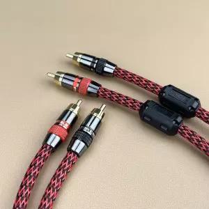 RCA 오디오 케이블 프리미엄 스피커 연결선 증폭기 분배기용 고음질 홈시어터 음향 케이블