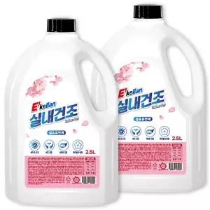 엑켈란 실내건조 섬유유연제 2.5L 2개 체리블라썸향