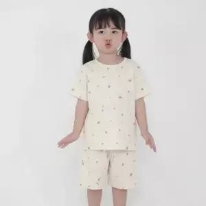 )쥬시 팝 반팔 상하 세트 봄 여름 유아 내의 실내복 잠옷 내복