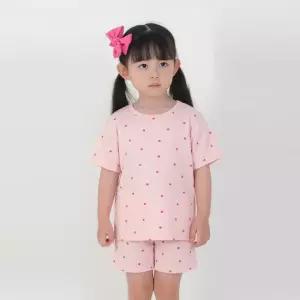 )피치 가든 반팔 상하 세트 봄 여름 유아 내의 실내복 잠옷 내복