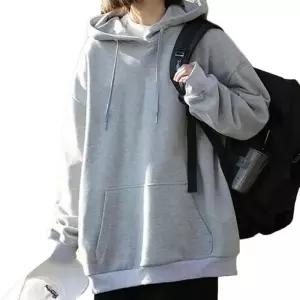 [라일리여성의류] Rly 여자 오버핏 무지 긴팔 후드티 데일리룩 티셔츠