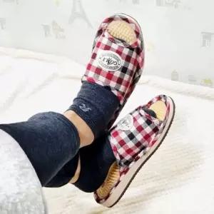 체크 지압 슬리퍼/발마사지 거실화 실내화 층간소음 다용도 건강 실내 거실 사무실 선생님