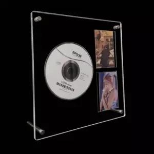 (옵션 CD 1+포카 2)아크릴 수납 보관 거치대 CD꽂이 CD수납함 씨디정리