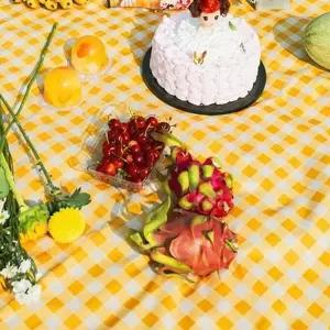 (색상 옐로 200x200cm)휴대용 피크닉 매트 야외 방수 돗자리 바캉스 가족 여행 대형