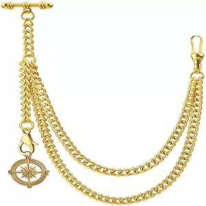 펜던트가 달린 Kchss 싱글 앨버트 포켓 시계 체인 T-바