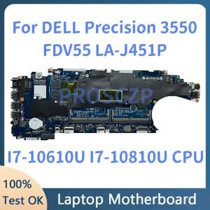 DELL 프리시전 3550 래티튜드 I7-10610U PM 노트북 마더보드용 LA-J451P CN-03F1C0 JWYFF