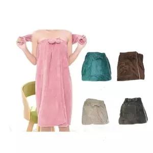 샤워가운 파인 극세사 랩 리본치마 샤워수건 샤워 수건 큰 가운 타월 치마