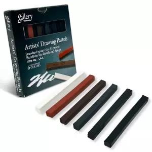 전문가용 데생 콘테 압축 목탄 6색 크로키 소묘 드로잉 세트