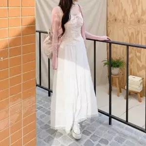 [다잇템] 여성 롱 클래식 티어드 레이스 로맨틱 스커트