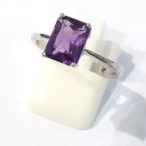 [셀러허브 패션][블루케이] 자수정 원석 반지 230112-22 2월탄생석 (9542630A)