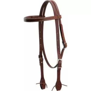 지리얼 프리미엄 헤비급 오일 태닝 풀 그레인 가죽 웨스턴 호스 커브 비트 브리들 헤드스톨 - 목장 작업