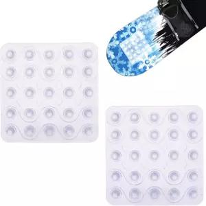 사비타 2pcs 스노보드 스톰프 패드 클리어 그립 미끄럼 방지 셀프 접착 스파이크 매트가 스노보드를 위한