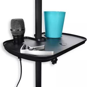 벤마크 마이크 스탠드 트레이 - 컵 홀더가 있는 클램프 온 액세서리 테이블 음악 액세서리를 위한 완벽한