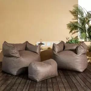 아트박스 보니타빈백 초대형 뉴헤븐 BN801 비건레더 빈백소파풋스툴세트