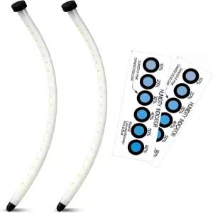 Lewtemi 4개 기타 세트 2개 습도 감지 스트립 포함 소프트 고무 사운드홀 바이올린 악기 보호기의 균열