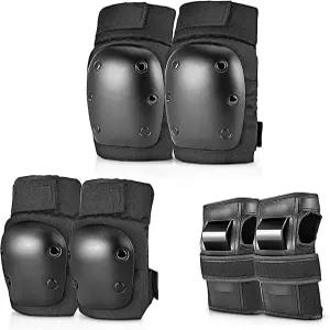 무릎 보호대 팔꿈치 성인 청소년을 위한 손목 6 in 1 스케이트보드 자전거 롤러 스케이팅 사이클링 야외
