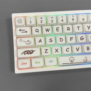 Graffiti Daydream 테마 XDA 높이 127 열 승화 PBT 키캡 적응