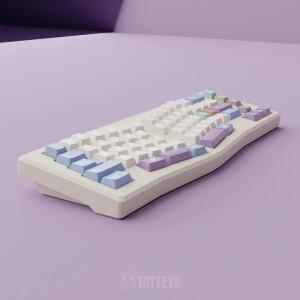 디자이너  PSer 핑크 퍼플 승화  키캡 라이트 블루