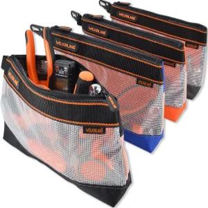 웰킨랜드 클리어 도구 파우치 4PCS 13인치 지퍼 가방 정리함 작은 지퍼가 달린
