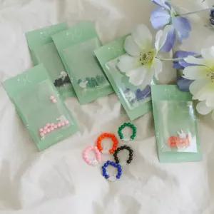 만들기 여름 비즈 선물 반지 자개 토끼 구슬 키트 DIY 링 세트 재료 5color