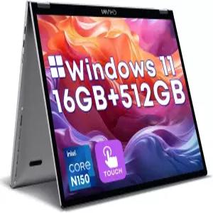CHUWI 2 in 1 노트북 10.51 인텔 N150 16GB RAM 512GB SSD 미니 윈도우 11 FHD 1920 * 1200 IPS 터치스크린