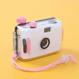 방수 토이카메라 화이트핑크 아날로그 사진기 레트로 뉴트로